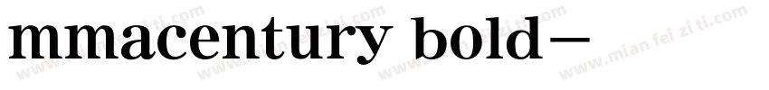 mmacentury bold字体转换